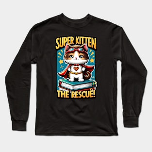 Superhero Kitten Cute Funny t-shirt Long Sleeve T-Shirt